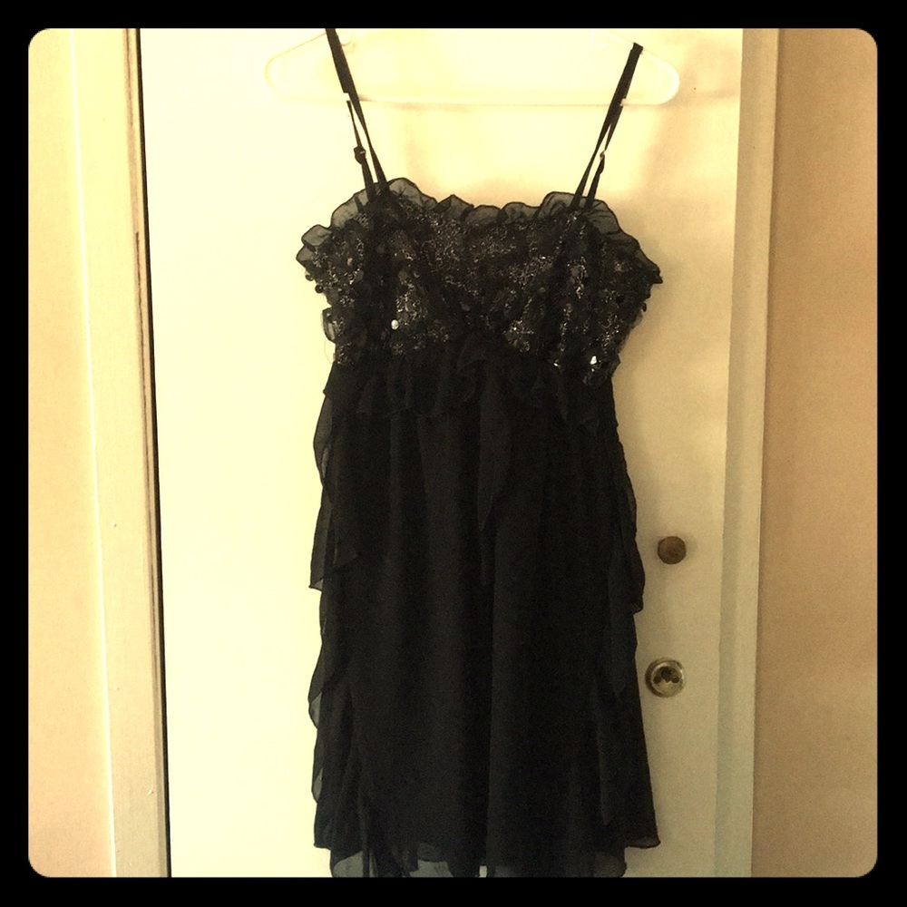 Flattering black cocktail dress